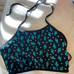 Cactus halter swim top